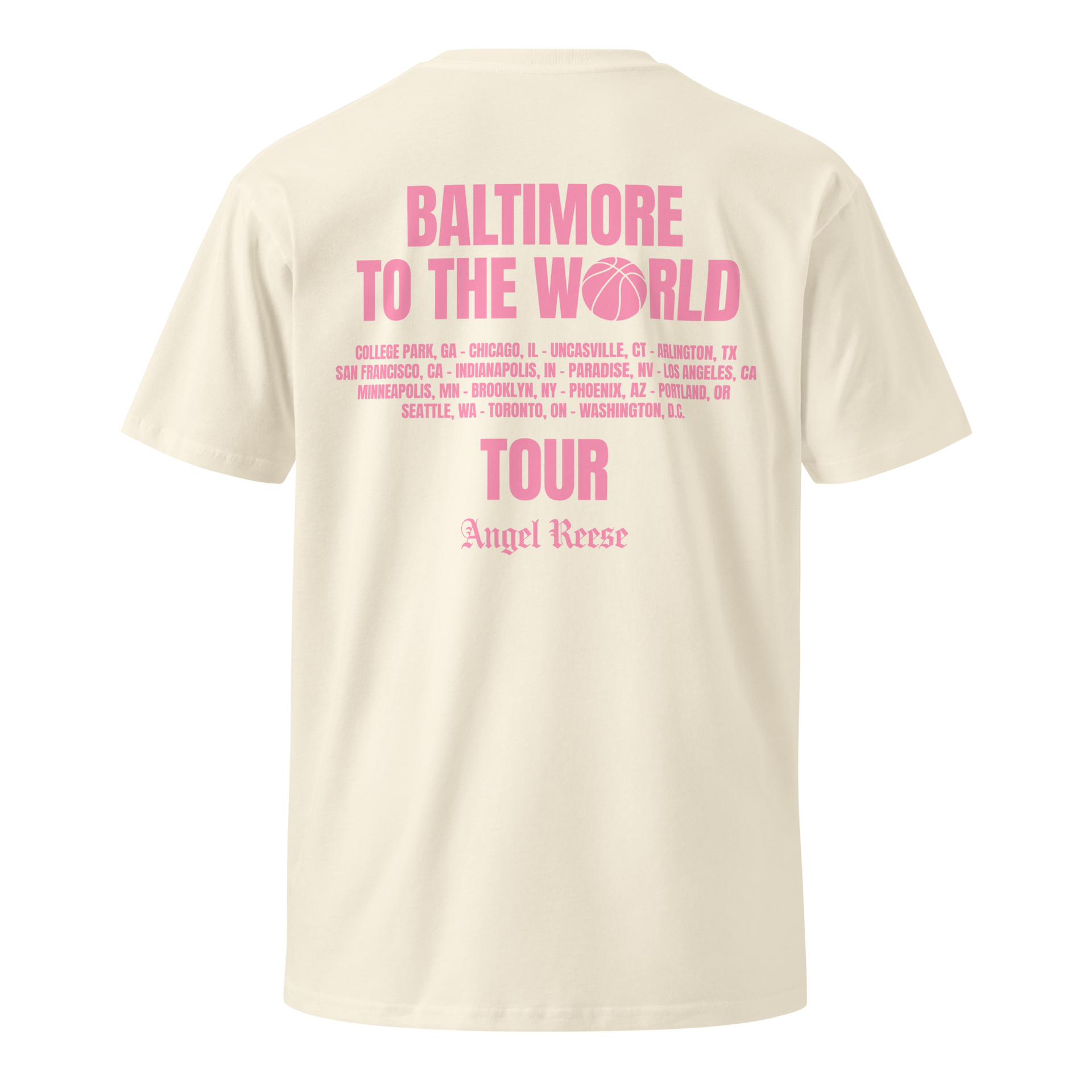 Tour Tee (Natural) – Official Angel Reese Shop